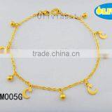Olivia Jewelry Fashion Personality Jewelry Stainless Steel Gold Anklet With Charms thumbnail-1