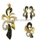 QMH031 18k enamel jewelry set