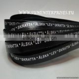 Flat Nappa Leather cords with name -10mm black with silver