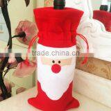 Promotional Christmas Decoration, Hot Sale Santa Claus Bottle Case, Christmas Red Wine Bottle Cover thumbnail-1