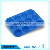 12 Cup Baking Utensils Novelty Round Silicone Chistmas Cake Moulds thumbnail-4