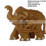 Carved Wooden Elephants thumbnail-1