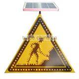 Solar Road Work Ahead Signage, Automatically Lighting Traffic Signs for Road Construction