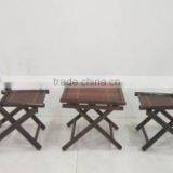 Set of Table and Chair Made of Natural Bamboo thumbnail-1