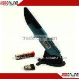 Unique Design! 2.4Ghz Wireless Pen Mouse With 10m Transmit Distance Blue Red Grey