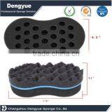 Double Sided Barber Hair Brush Sponge Dreads Locking Twist Coil Afro Curl Wave thumbnail-2