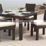 2017 Sigma Weatherproof Quickest Delivery Cheap Square Resin Wicker Glass Dining Table thumbnail-1