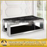 Wholesale Black Marble Top Coffee Table Set Tea Table
