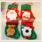 4pcs/Set Christmas Decoration Stocking Santa Claus Socks Candy Bag Children Gift thumbnail-1