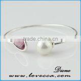 Ladies Fancy Designer Fashion Fancy Bangles Copper Glass Birthstone Charm Bangle thumbnail-3