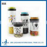Glass Baby Bottle With Decal Printing and Stainless Steel Coated With Screw-cap Lid Storage Jar thumbnail-1