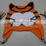 New Arrivel!2013 HOT Cute Animal Crochet Baby Hat Tiger Pattern Winter Funny Hats thumbnail-1