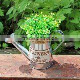 European Style Galvanized Painting Garden Metal Watering Can , Countryside Flowers Watering Can Metal Flowers Pot thumbnail-2