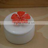 Hot Sale Small Ceramic Jewelery Box With Flower Shape Design thumbnail-5