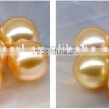 wholesale 9-10mm gold south sea pearl with no hole