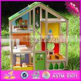 2016 New Design Baby Wooden Doll House Toy, Top Fashion Kids Wooden Doll House Toy, Lovely Wooden Doll House Toy W06A158 thumbnail-6