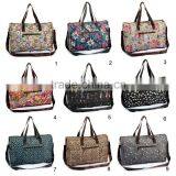 Promotional Foldable Travel Bags With Handles and Shoulder Straps Reusable Recycle Duffle Bags With Front Zipper Pocket thumbnail-6