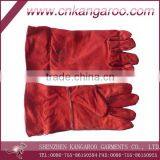 Welding Heat And Flame Resistant Pur Cow Split Leather Welder's Safety Glove