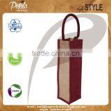 Jute Wine Bag With Padded Rope Handle for One Bottle thumbnail-2
