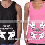 Wholeslae 100% Cotton Couple Tank Top With Printing Logo thumbnail-4