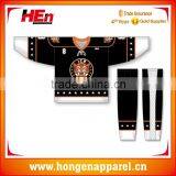 Hongen Apparel New York Good Quality Hockey Team Jersey With Socks, Blackhawks Jersey thumbnail-1