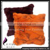 CX-D-17A Custom Genuine Rabbit Fur Decorative Pillow Cases thumbnail-4