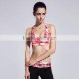 New Wholesale Women Printing Padded Sports Yoga Bra thumbnail-3