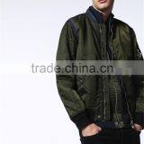 MGOO High Quality Green Nylon Bomber Jackets Custom Long Sleeves Ruffles Padded Cotton Winter Mens Tops thumbnail-4