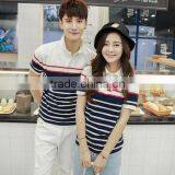 High Quality Hot Style Fashion Good Price Sweet Cotton Couples Polo Shirt Print thumbnail-1