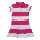 Teenage Girls Short Sleeve Dresses Custom Striped School Polo Dress for Girl 5 Years thumbnail-1