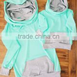 2017 Lovely Mommy and Me Scoop Neck Athletic Long Sleeve Casual Sweatshirts and sweatshirts Clothing outfits