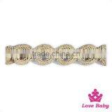 Lovely Baby Girl Knit Lace Flower Hair Accessories Skinny Elastic Pony Bridal Wedding Boho Headband thumbnail-4