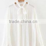 Runwaylover EY2356B Hot Sale 2017 Ladies Elegant Stand Collar Loose Blouse thumbnail-5