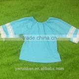 Kids Girl Lace Shirts Sunny Girl Clothing Top Fashion Girl t Shirt 3/4 Sleeves Shirt thumbnail-1