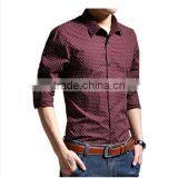 2016 Yarn Dyed W Printed Men Slim Fit Casual Shirt thumbnail-3