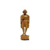 Hand Made Wooden Mahatma Gandhi Statue Indian Art Work thumbnail-1