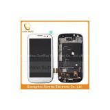 Original lcd touch screen digitizer for samsung galaxy s3 i9300 with frame
