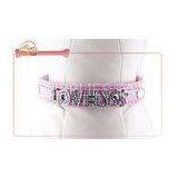 Pu Leather Puppy Customized Dog Collar / Pugcollar for Walking