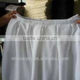 White Polyester Box Pleat Table Skirts for Weddings Banquet Box Pleat Table Skirts Table Skirting