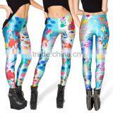 Sky Digital Printing Cartoon Mermaid Leggings Pants Pants Feet Pencil Pants Color Printing