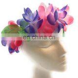 Hula Party Favors Necklaces Bacelets Set Hawaiian Luau Flower Leis Silk Headband Lei Headband Kauai Headband thumbnail-3