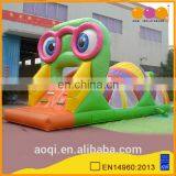 Green inflatable insect tunnel long inflatable bouncy tunnel kids inflatable obstacle tunnel for sale