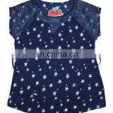 Women Flower Printed T-shirt Cheap T Shirt Chiffon Long Shirt With Lace thumbnail-4