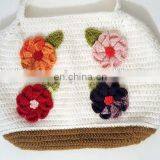 White Flower Handbag, Crochet Handbag, Handmade Colorful Handbag thumbnail-1