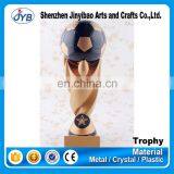 Hot design resin football soccer trophy cup for award