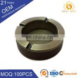 Wholesale new design cheap clear metal ashtray round or square ashtray with unique logo