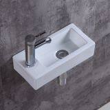 China Supplier Bathroom Small Size Sanitary Ware Good Sales One Piece Wall Hung Hand Basin Triangle Corner Sinks thumbnail-2