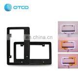 Custom License Plate Frames Red White Amber Built In Led Strip Led Light Black License Plate Frame thumbnail-5