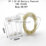 2M 3M 5M 10M Battery Silver Wire LED String Lights Holiday Lighting Fairy Garland for Christmas Wedding Party Decoration thumbnail-5