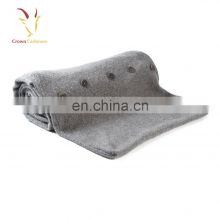 Soft Best Quality Knitted Cashmere Wool Baby Blanket with Button
